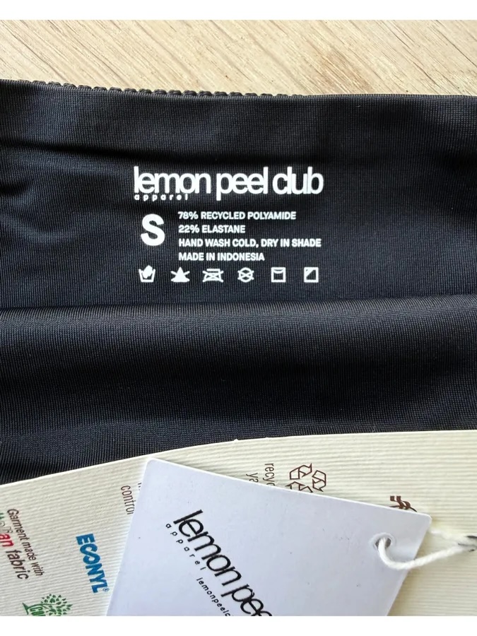lemon peel club care label